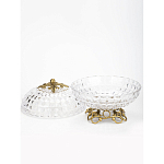 Конфетница из прозрачного рельефного стекла Eden Garden варинант исполнения - 4 | Loft Concept в Брянске