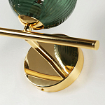 Бра с рифлёными шарообразными плафонами прозрачного и зелёного цвета Bolle Multi Color hanging lamp варинант исполнения - 2 | Loft Concept в Брянске