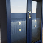 Дизайнерский шкаф витрина Elsa Dreams Blue с 4-мя ящиками варинант исполнения - 4 | Loft Concept в Брянске