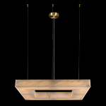 Люстра с квадратным каменным плафоном Calcite Square Light варинант исполнения - 1 | Loft Concept в Брянске