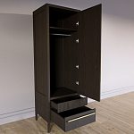 Узкий Шкаф Primo с 2 выдвижными ящиками Темный орех варинант исполнения - 7 | Loft Concept в Брянске