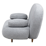 Двухместный диван с мягкой обивкой из ткани серый на деревянных ножках Michael Sofa Grey варинант исполнения - 3 | Loft Concept в Брянске