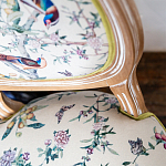 Стул из массива бука бежевый с изображением птиц и цветов Beige Green Chinoiserie Birds Garden Chair варинант исполнения - 5 | Loft Concept в Брянске