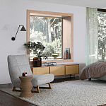 Приставной стол с отделкой из джута Juti D30 см варинант исполнения - 6 | Loft Concept в Брянске