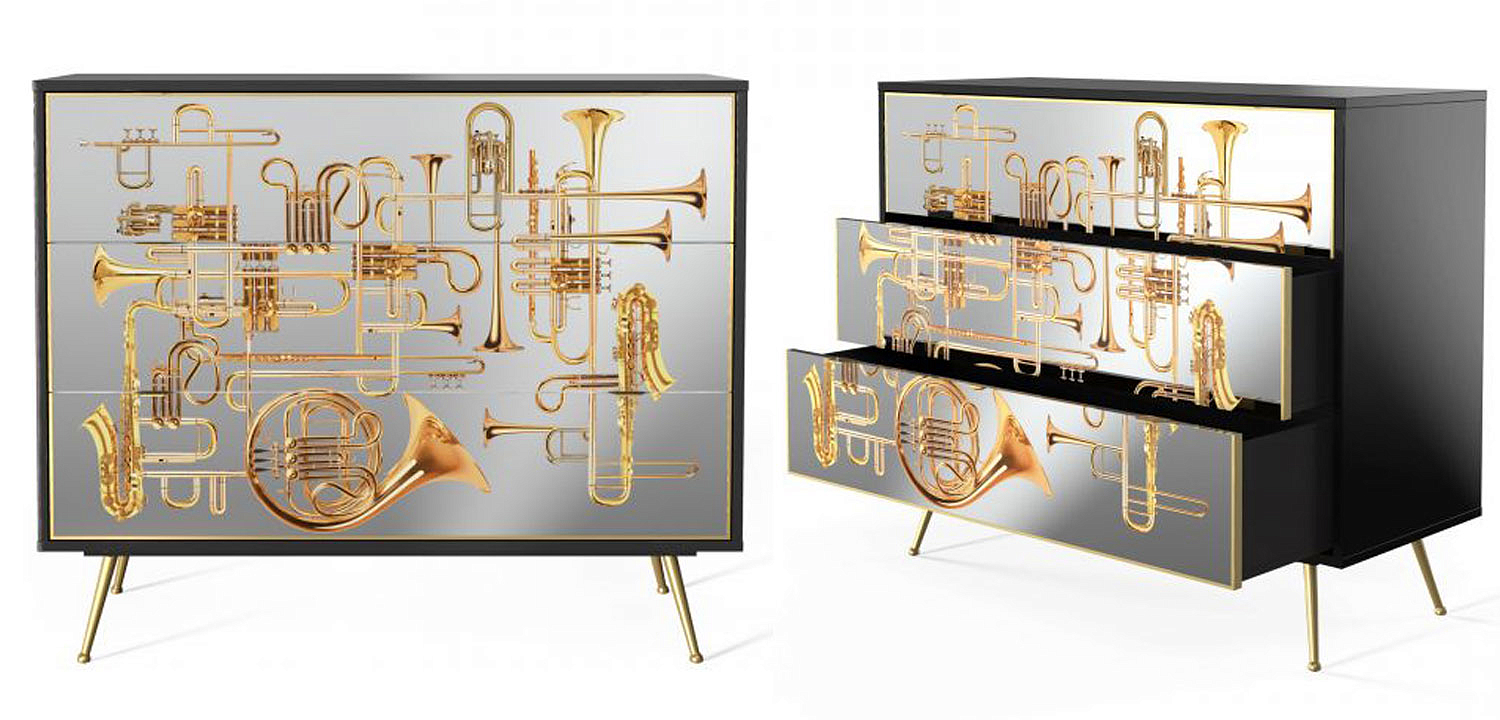 Комод Seletti Chest of Three Drawers Trumpets Комод Seletti Chest of Three Drawers Trumpets - Loft-Concept в Брянске