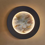 Бра в форме диска черного цвета Borders of Black варинант исполнения - 4 | Loft Concept в Брянске