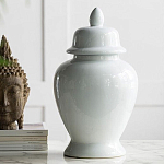 Ваза белая с крышкой однотонная Chinoiserie Ceramics варинант исполнения - 2 | Loft Concept в Брянске