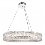 Люстра подвесная круглая из прозрачного хрусталя с корпусом из металла цвета хром Selfsufficient варинант исполнения - 5 | Loft Concept в Брянске