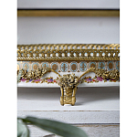 Чаша с цветочным орнаментом на бронзовых ножках Eden Garden варинант исполнения - 4 | Loft Concept в Брянске