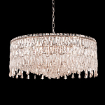 Люстра круглая с хрустальными подвесками на серебряном каркасе Roul Crystal Light варинант исполнения - 1 | Loft Concept в Брянске