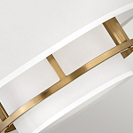 Потолочный светильник с двухслойным белым текстильным абажуром Hinkley варинант исполнения - 18 | Loft Concept в Брянске