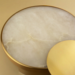 Бра в форме диска из бежевого алебастра Cryptocrystalline Stone варинант исполнения - 2 | Loft Concept в Брянске