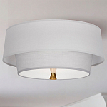 Потолочный светильник круглый серый с тканевым абажуром Ground Gray варинант исполнения - 2 | Loft Concept в Брянске