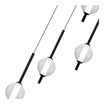 Люстра светодиодная каскадная с 4-мя сферическими стеклянными плафонами Splatter варинант исполнения - 4 | Loft Concept в Брянске