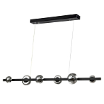 Люстра светодиодная линейная с 6-ю круглыми серыми плафонами Iona Chandelier Black  варинант исполнения - 1 | Loft Concept в Брянске