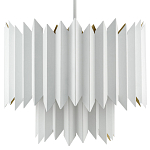 Люстра белая с гофрированным двойным абажуром Corrugated Double Lampshade варинант исполнения - 3 | Loft Concept в Брянске