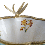 Ваза со стрекозой из фарфора с бронзовыми элементами Paradise Dragonfly варинант исполнения - 3 | Loft Concept в Брянске