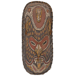 Деревянная расписная маска ручной работы Great Papuan Mask варинант исполнения - 1 | Loft Concept в Брянске
