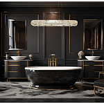 Люстра овальная с мозаичным хрустальным оформлением Sparks of Crystal варинант исполнения - 3 | Loft Concept в Брянске