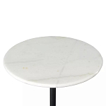 Кофейный столик с белой мраморной столешницей на черном основании Tall Coffee Black and White Table варинант исполнения - 4 | Loft Concept в Брянске
