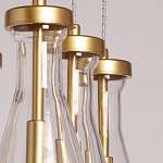 Люстра с 7-ю прозрачными плафонами из стекла в форме капли Lucid Rain  варинант исполнения - 9 | Loft Concept в Брянске