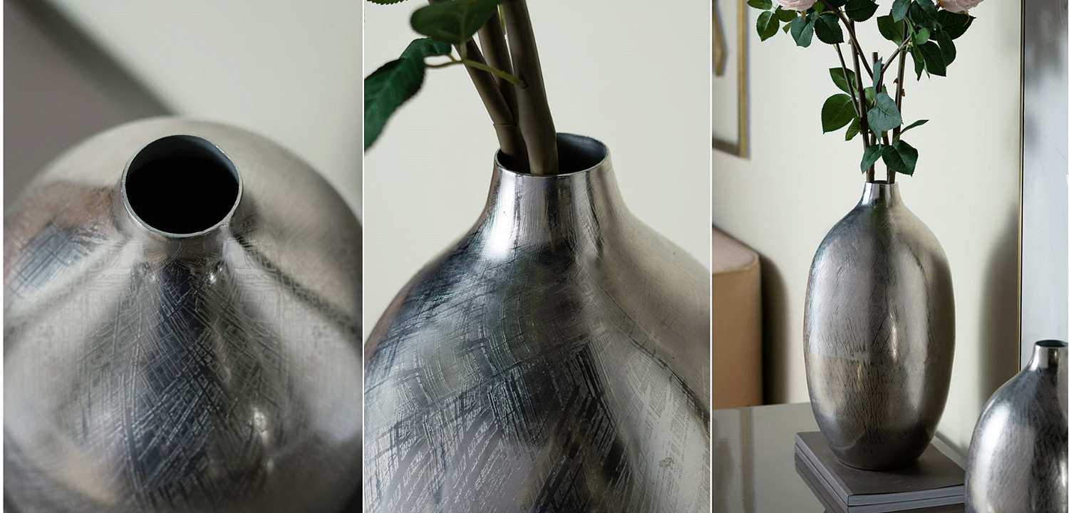 Ваза Silvian Vase silver Ваза Silvian Vase silver - Loft-Concept в Брянске