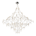 Люстра с тонким металлическим каркасом цвета хром Quasar варинант исполнения - 1 | Loft Concept в Брянске