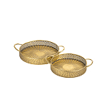 Поднос железный Gold Mesh варинант исполнения - 2 | Loft Concept в Брянске