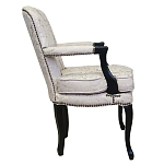 Кресло c растительным орнаментом Aubrey Classical Armchair beige jacquard варинант исполнения - 1 | Loft Concept в Брянске