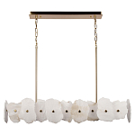 Люстра подвесная линейная с текстурированными мраморными элементами Marble square варинант исполнения - 1 | Loft Concept в Брянске