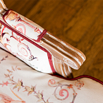 Трехместный диван из массива бука бежевый с растительным орнаментом Raffael Renaissance Beige Sofa варинант исполнения - 4 | Loft Concept в Брянске