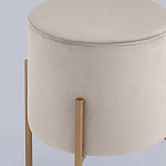 Бежевый пуф на золотистых ножках SANJAY варинант исполнения - 2 | Loft Concept в Брянске