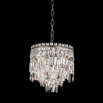 Люстра круглая с хрустальными подвесками на серебряном каркасе Roul Crystal Light варинант исполнения - 8 | Loft Concept в Брянске