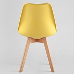Стул с основой из пластика и мягким сиденьем Arvika Yellow варинант исполнения - 4 | Loft Concept в Брянске