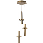 Каскадный светильник с 3-мя плафонами Flos Brass Metal Acrylic Trio Hanging Lamp варинант исполнения - 1 | Loft Concept в Брянске
