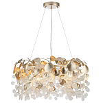 Люстра с декоративными подвесками из прозрачного стекла в форме монеток FAIRYTREE Light варинант исполнения - 7 | Loft Concept в Брянске