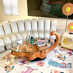 Дизайнерский журнальный стол с основанием в виде кота Bivan варинант исполнения - 3 | Loft Concept в Брянске