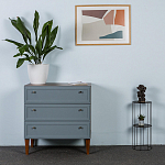 Комод серый из массива бука с 3-мя ящиками Wenge Light варинант исполнения - 5 | Loft Concept в Брянске