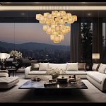 Люстра подвесная с квадратными плафонами из натурального камня Glowing Spheres варинант исполнения - 8 | Loft Concept в Брянске