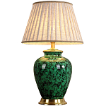 Настольная лампа с абажуром Beige Green Malachite Lampshade варинант исполнения - 1 | Loft Concept в Брянске