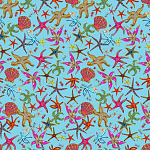 Stiletto Sideboard Blue nautical print варинант исполнения - 1 | Loft Concept в Брянске