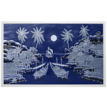 Картина ручная вышивка бисером Ночной пейзаж Night Boat Bay варинант исполнения - 1 | Loft Concept в Брянске