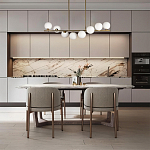 Люстра на штанге с 8-ю белыми шарообразными плафонами Bubble Chandelier варинант исполнения - 4 | Loft Concept в Брянске