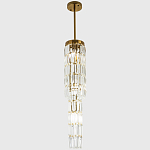 Многоярусная люстра с прямоугольными хрустальными подвесками Allard Crystal Chandelier 3 варинант исполнения - 3 | Loft Concept в Брянске