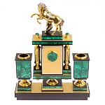 Настольный письменный набор из малахита с декором в виде лошади Leader Organizer варинант исполнения - 4 | Loft Concept в Брянске