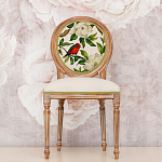 Стул бежевый из натурального бука с изображением птица в саду Blooming Birds варинант исполнения - 3 | Loft Concept в Брянске
