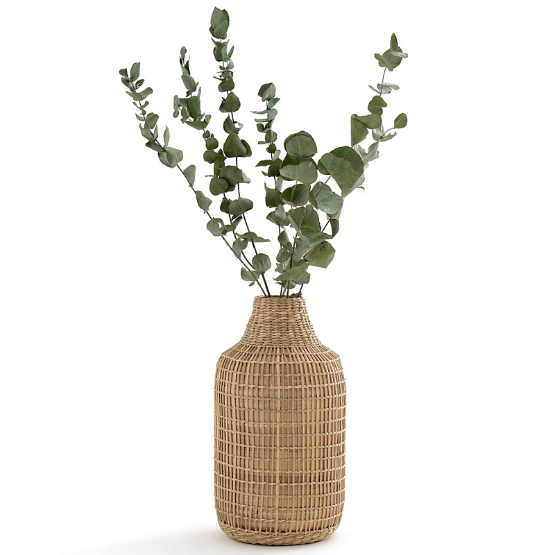 Ваза декоративная из натурального плетеного бамбука Bamboo Decor 32 Бежевый Ваза декоративная из натурального плетеного бамбука Bamboo Decor 32 Бежевый в Брянске | Loft Concept