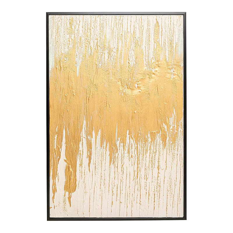 Картина Gold Abstract Глянцевое золото Бежевый в Брянске | Loft Concept 