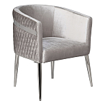 Стул серый велюровый со стеганной спинкой Focus on Convenience варинант исполнения - 1 | Loft Concept в Брянске