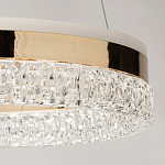 Люстра в виде кольца золотого цвета с прозрачными вставками Radiant Rail варинант исполнения - 9 | Loft Concept в Брянске